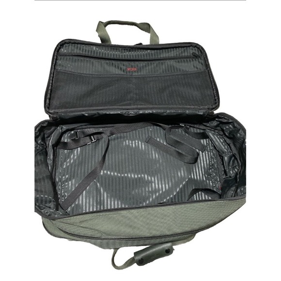 TUMI Expandable 22" Travel Bag Ballistic Green Nylon Canvas Lock Tracer 2678M3 - Picture 5 of 16